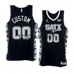 Maillot NBA San Antonio Spurs Personnalisable Nike 2022-23 Statement Edition Noir Swingman - Homme